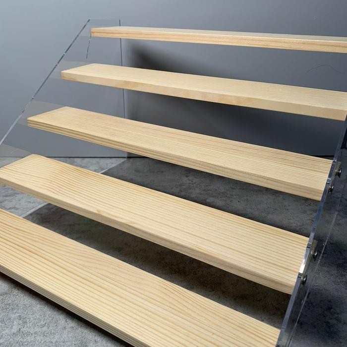 RAK KUTEK ACRYLIC KAYU TINGKAT RAK STORAGE