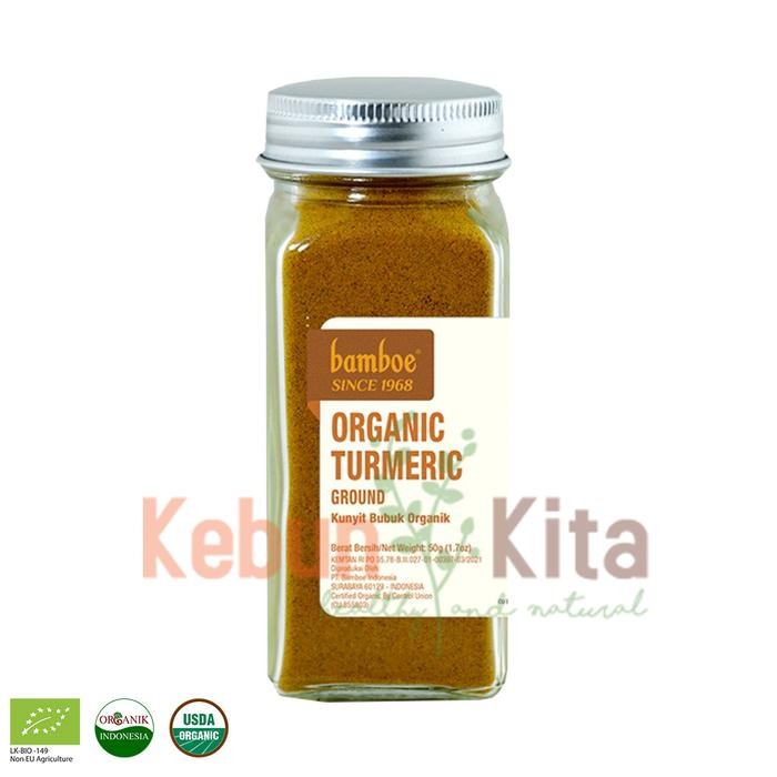 

Terlaris Bamboe Organic Ground Turmeric 50 Gr (Kunyit Bubuk Organik)