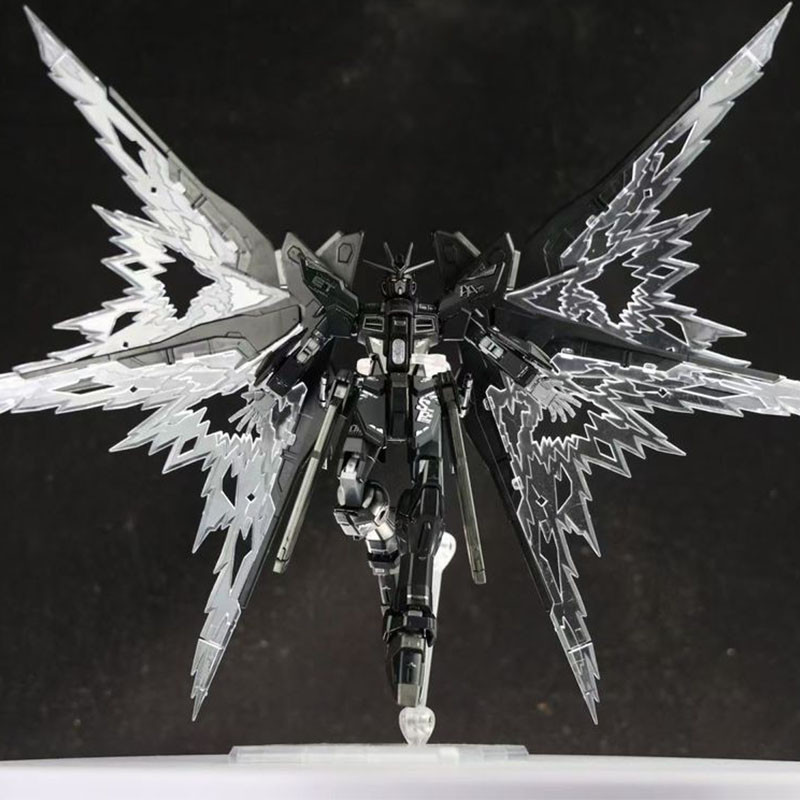 Gaoke Hg 1/144 Model Kit Zgmf-X20A Strike Freedom Midnight Color With Wing Of Light Assembly Action