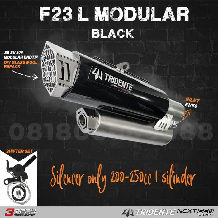 SILENCER ONLY 250CC Knalpot 3 Suara 3tech Tridente F23 Modular NextGen Series Bergaransi Dan