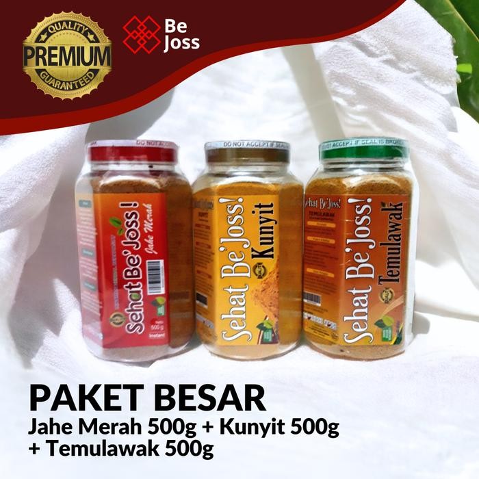 

Terlaris Paket Be Joss Besar Jahe Merah Kunyit Temulawak 500G Jamu Herbal