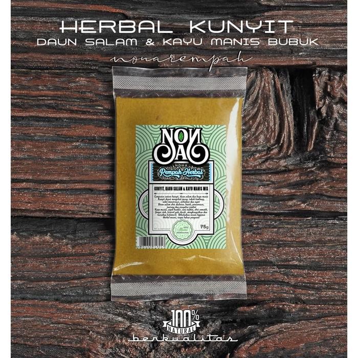 

Terlaris Kunyit Daun Salam Kayu Manis Bubuk Herbal Murni 75 Gram