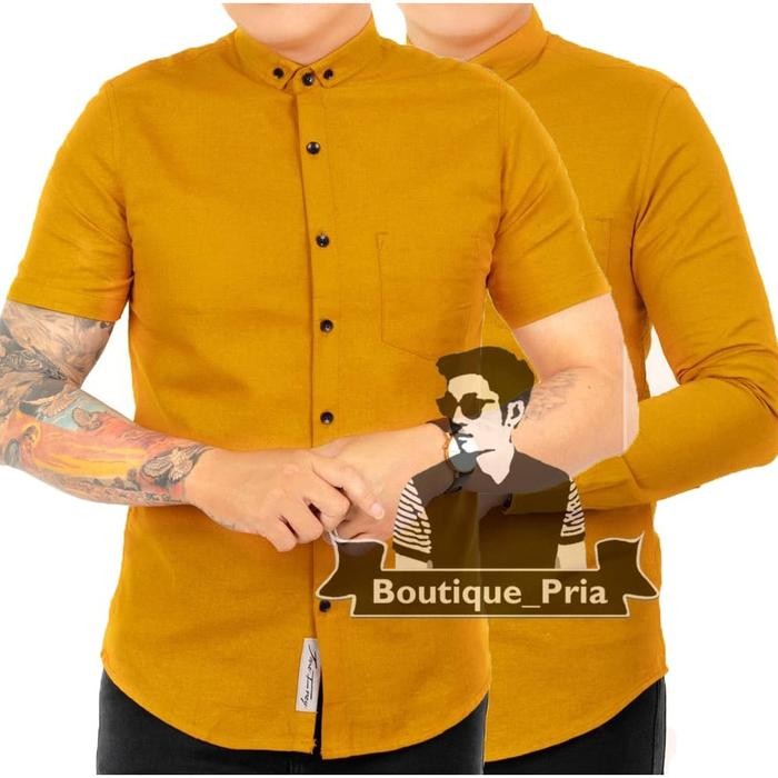 

Terlaris Terlaris 8009 8010 Kemeja Pendek Panjang Kuning Coklat Kunyit Cowok