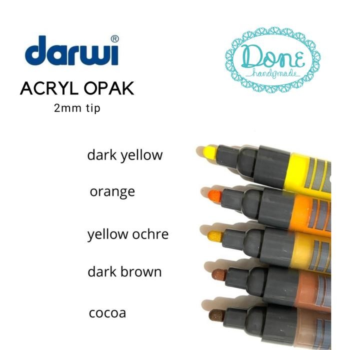 

darwi marquer ACRYL opak acrylic pen cold ceramic paint alat lukis 5