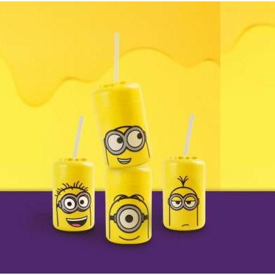 BEST SELLER Tumbler Chatime x Minions / Stackable Cup Chatime Botol Minum Minion