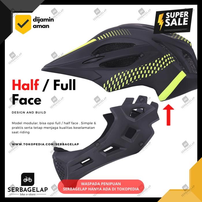 Helm Modular Sepeda Anak Full / Half Face Bike Riding Helmet Trail Mtb #Gratisongkir #Sale #Discount