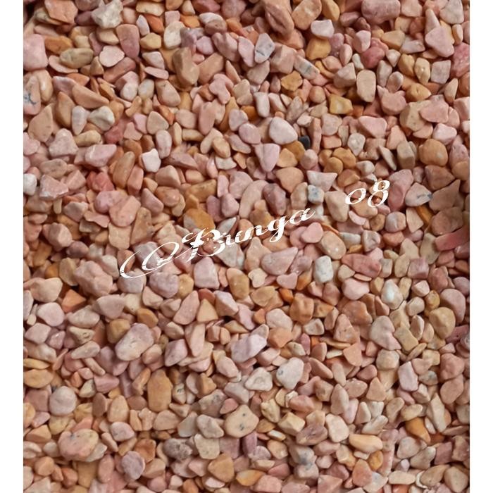 Batu koral kecil / batu kerikil merah / batu hias taman Per Karung