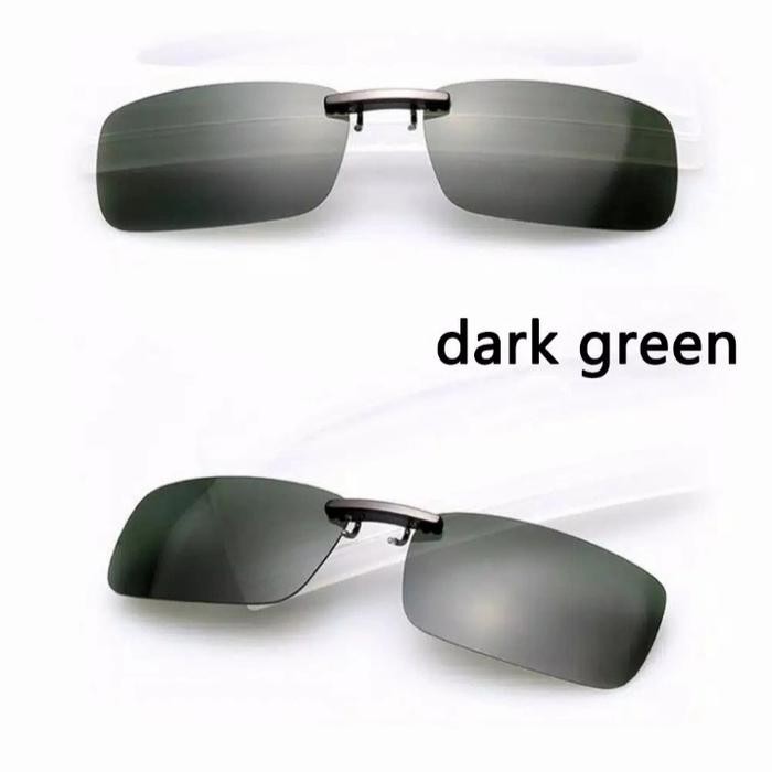 Kacamata clip on polarized anti silau kacamata tempel