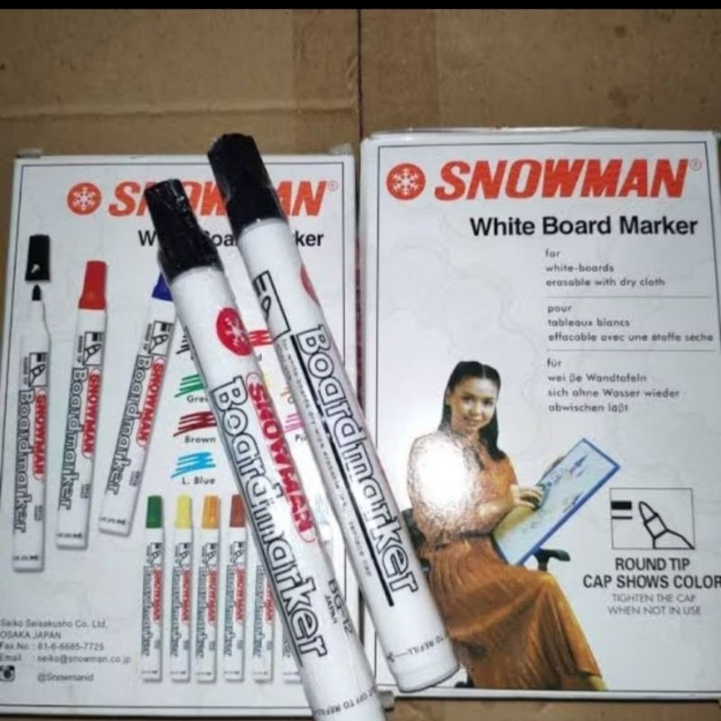 

SPIDOL WHITEBOARD SNOWMAN /spidol bisa dihapus( HARGA 12 PCS)