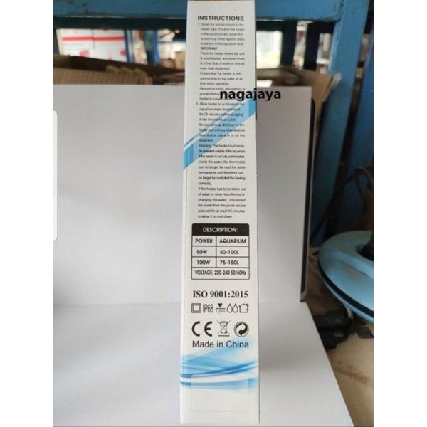 Heater pemanas air rium Rosston 100 watt stainless heater 100 watt