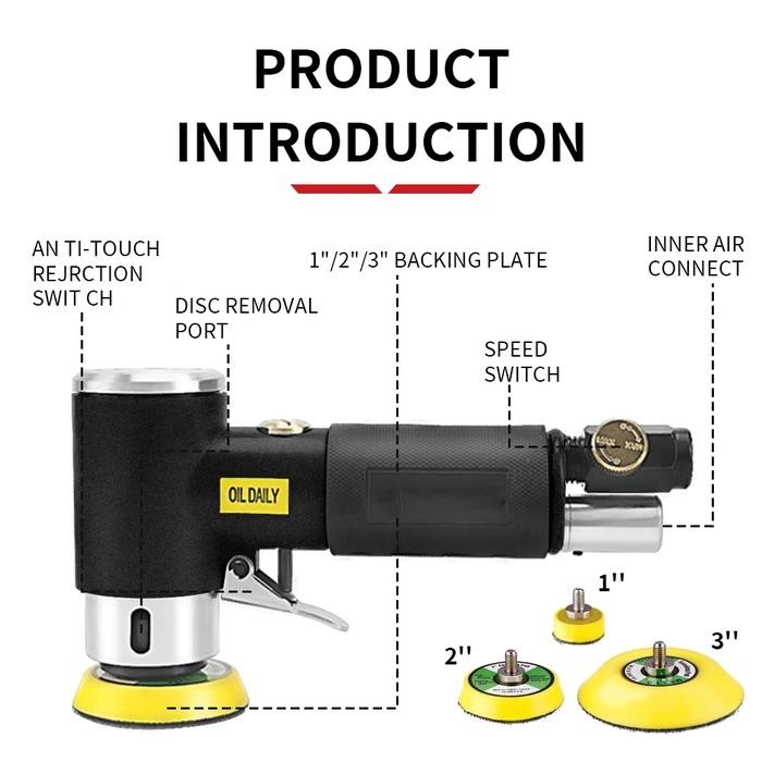 Terlaris Produk PromosiPolisher Air Sander 2 Inci/3 Inci Mesin Pengamplasan Pneumatik Untuk