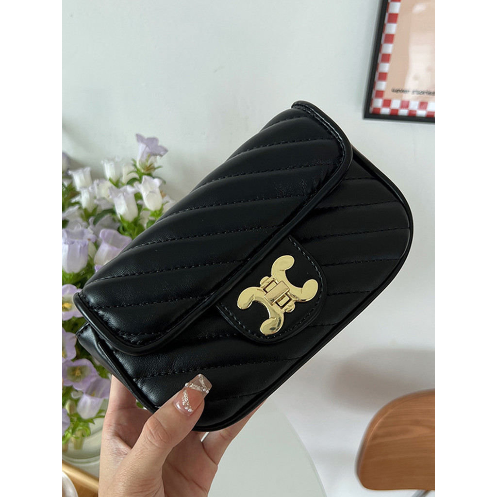 2024 New Green Field Xianling Grid Chain Single Shoulder Crossbody Bag For Women, High Quality And