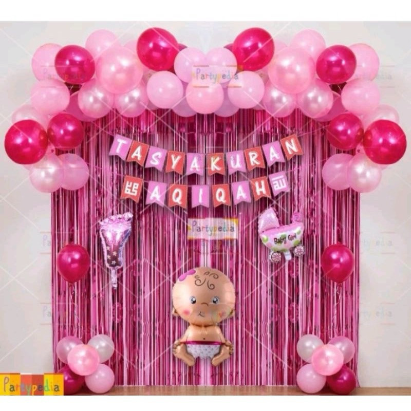Paket Dekorasi TASYAKURAN Aqiqah Anak perempuan/laki laki