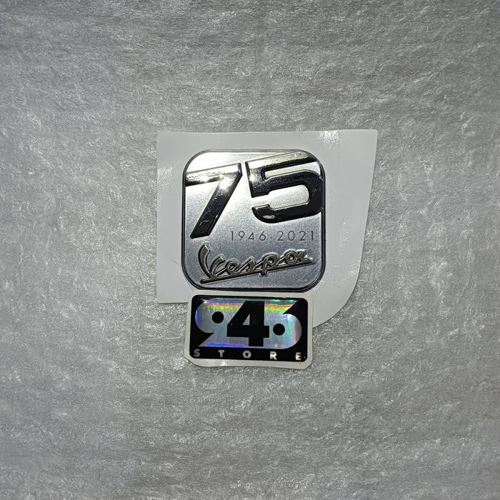 Ready JT Sticker Emblem Vespa Primavera 75th Anniversary Original