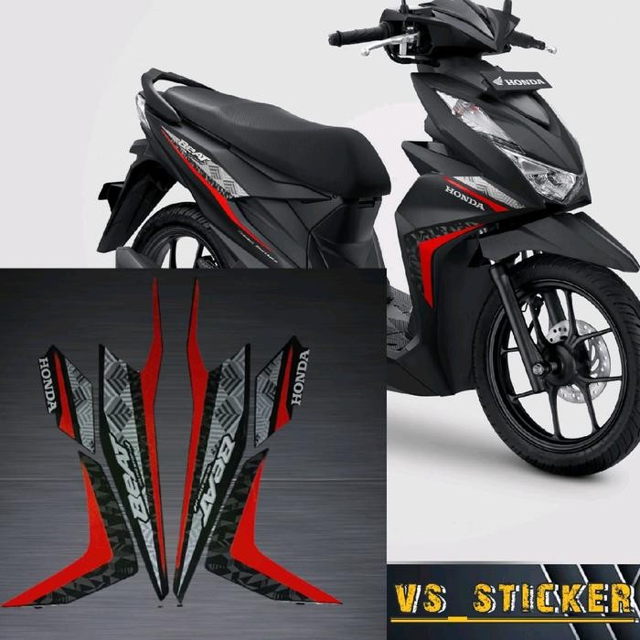 Ready JT STRIPING STICKER LIST BODY STANDART MOTOR HONDA BEAT DELUXE ISS 2021 2022 Motorcycle Sepeda