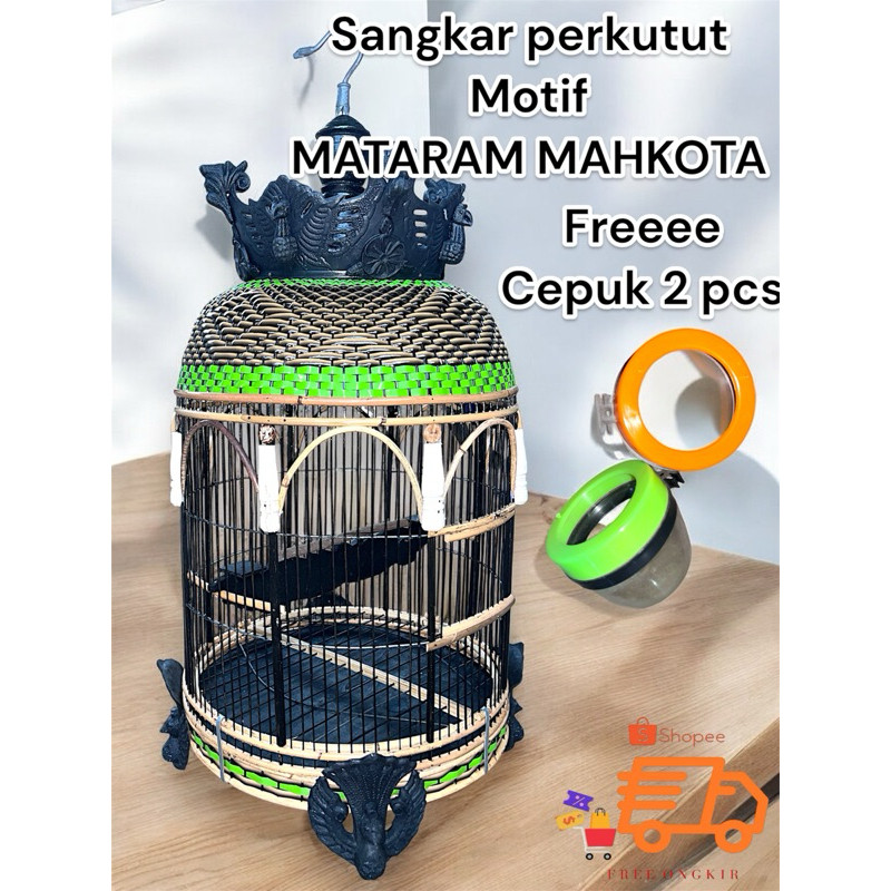SANGKAR PERKUTUT MOTIF MATARAM MAHKOTA