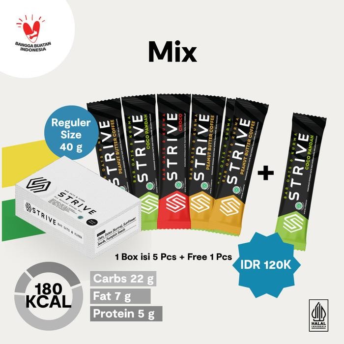 

Caraka.store1 STRIVE Energy Bar (Fullbar) 1 Box (Snack Sehat)