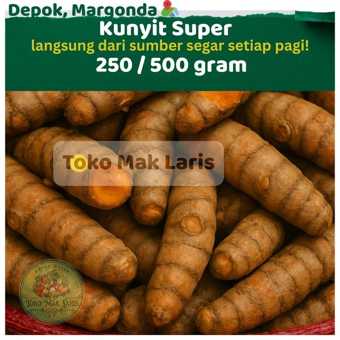 

Terlaris Kunyit Super 250/500Gr Fresh Dari Pasar Toko Mak Laris