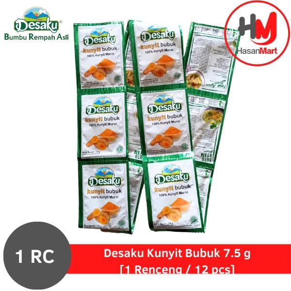 

Terlaris Desaku Kunyit Bubuk 7.5 G [1 Renceng Isi 12 Sachet]