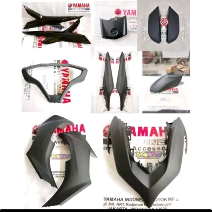 COVER BODY HALUS ALL NEW AEROX 155 CONNECTED HITAM DOFF
