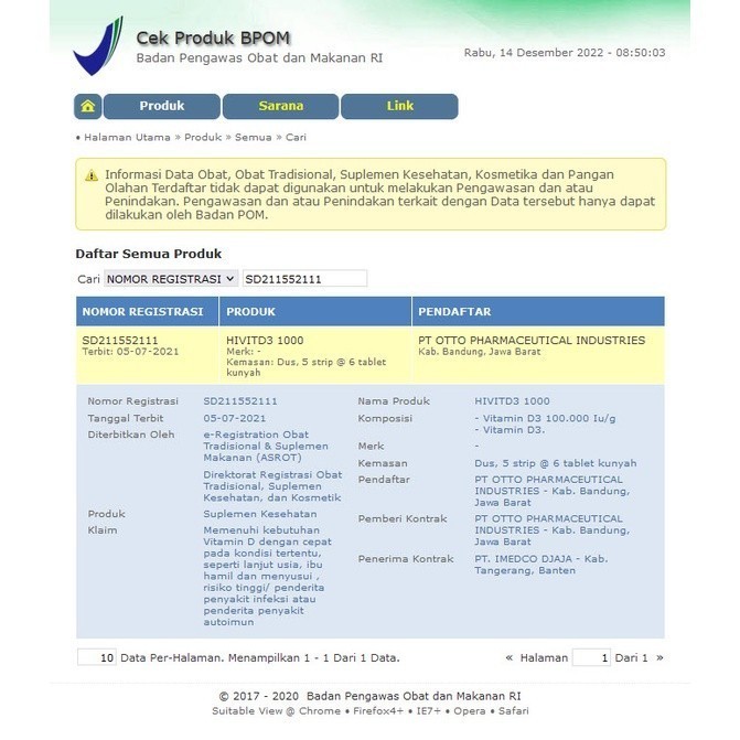 HIVIT VITAMIN D3 1000 IU 6 TABLET - SUPLEMEN VITAMIN D 1000 IU