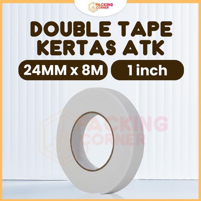 

Double Tape Kertas ATK Paper Doubletape 1 inch " 24mm 8m 24 mm 8 Meter