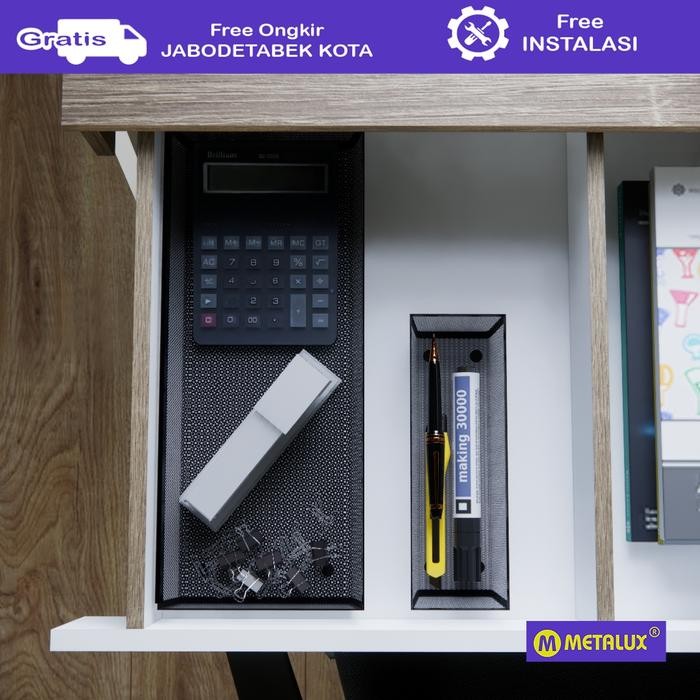 

METALU NEJO - Partisi Laci Keranjang ATK Drawer Desk Organizer