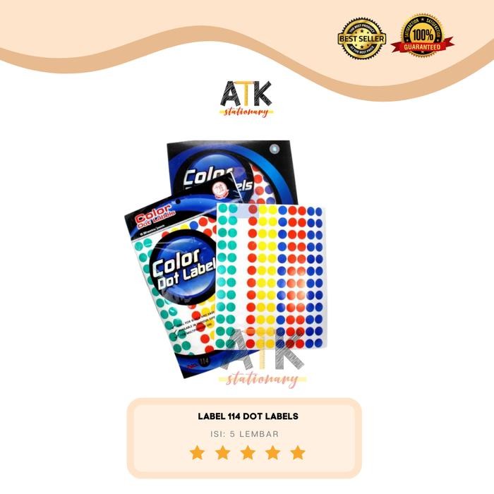 

Label Color Dot 114 Tom & Jerry Warna Warni Sticker Label Bulat atk