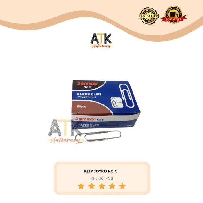 

Klip Kertas/ Trigonal Clips Joyko No: 5 Jumbo ( 1 PCS) atk
