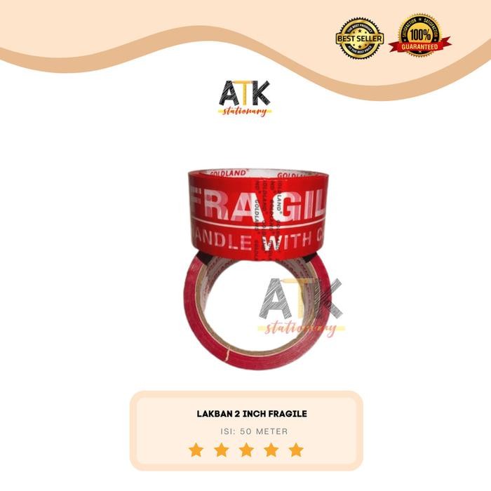 

Lakban Merah Fragile 48 MM X 50 M Goldland 2 Inch ( 1 pcs) atk