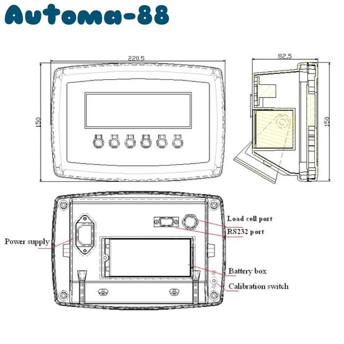DIGITAL LOADCELL LOAD CELL INDICATOR AC 220V RS232 SANTWELL SK-210