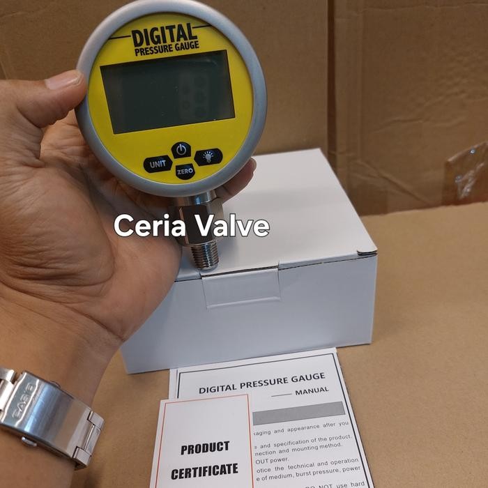 DIGITAL PRESSURE GAUGE 600 BAR HYDRAULIC TEST PRESSURE GAUGE TERLARIS