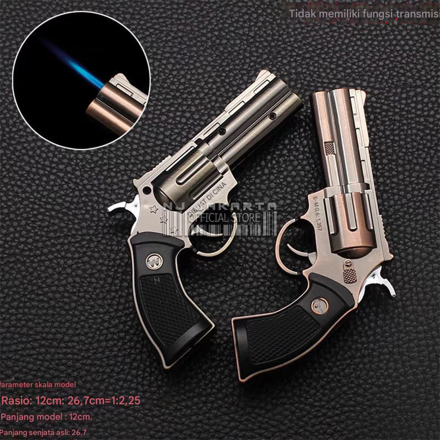KOREK API GAS MODEL PISTOL WINDPROOF MINI GUN UNIK WE