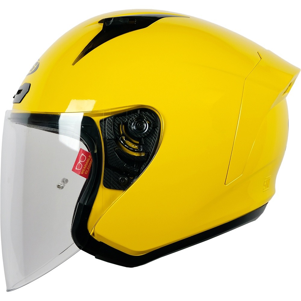 NJS KRONOZ Lemon Yellow - Helm Half Face NJS Kronoz Kronoz Polos Kronoz NJS Helm Polos NJS Polos SNI