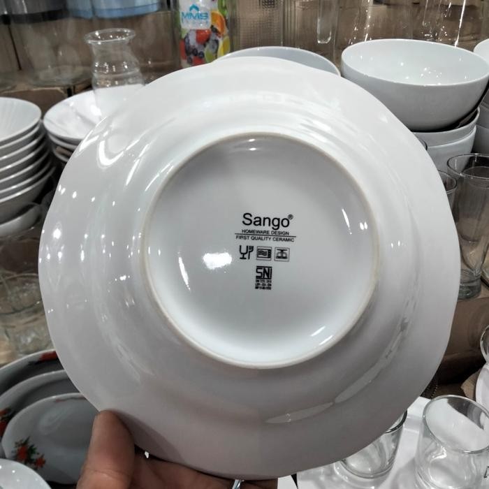 Piring Makan Sango Cekung 8 In 1 Lusin