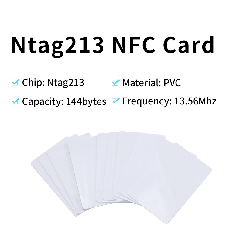 10pcs Ntag 213 Cards 13.56Mhz Hotel Card NFC Ntag213 Cards Blank NFC Cards 144 Bytes Programmable NF