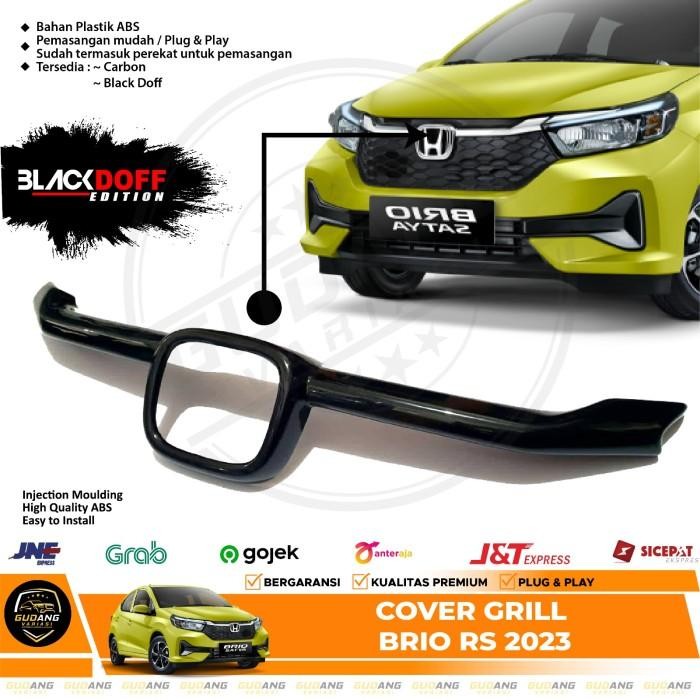Cover Grill Honda Brio Satya Rs 2023 - 2025 Hitam Kilat Carbon Kilat