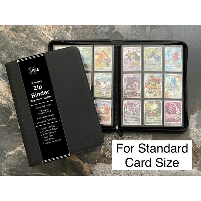 

HICE Premium Zip Album Card Binder 9 Pocket Binder Kartu Pokemon Magic