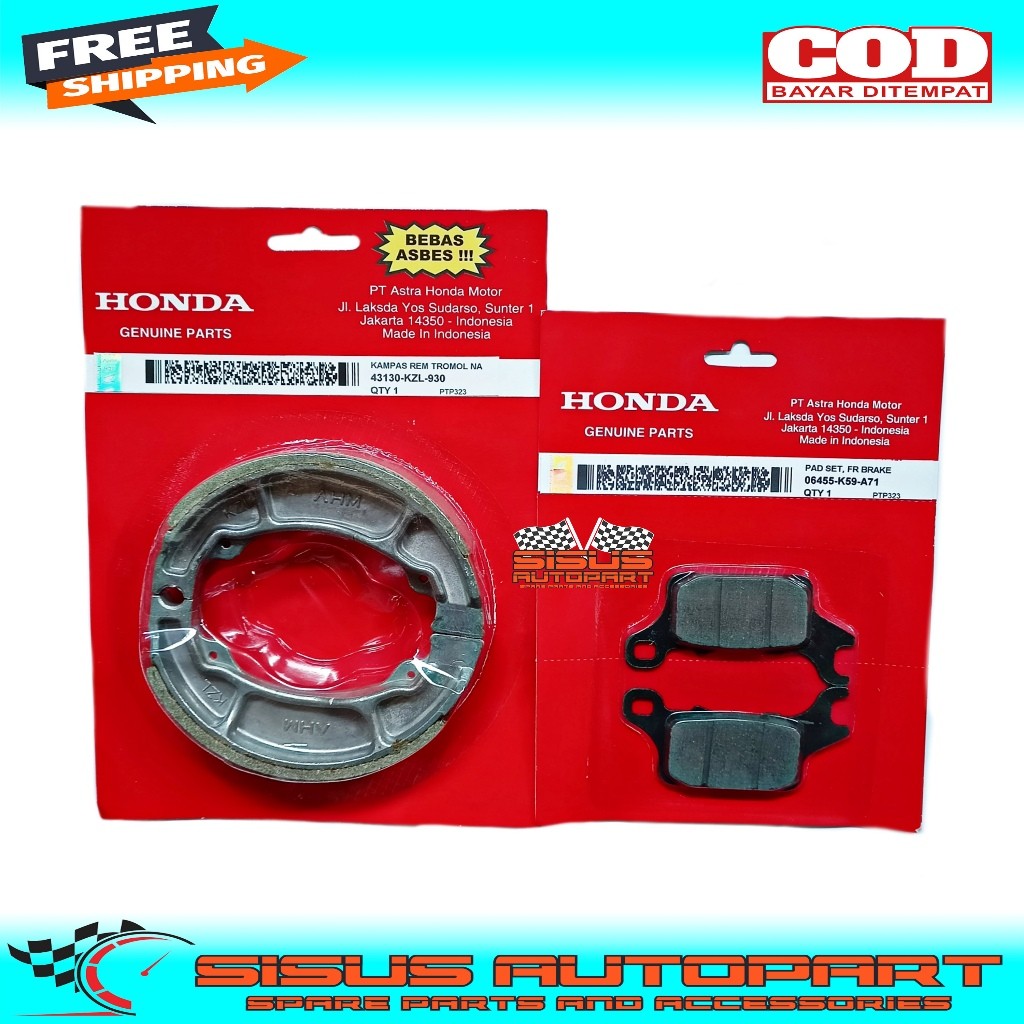 KAMPAS REM VARIO 150 NEW VARIO 160 CBS GENIO / KAMPAS REM SET DEPAN BELAKANG VARIO 150 NEW 2018 UP