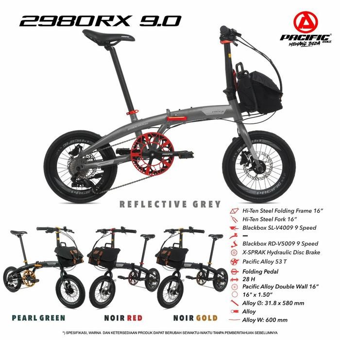 Populer Sepeda Lipat 16 Inch Pacific 2980 Rx 9.0 Hydraulic
