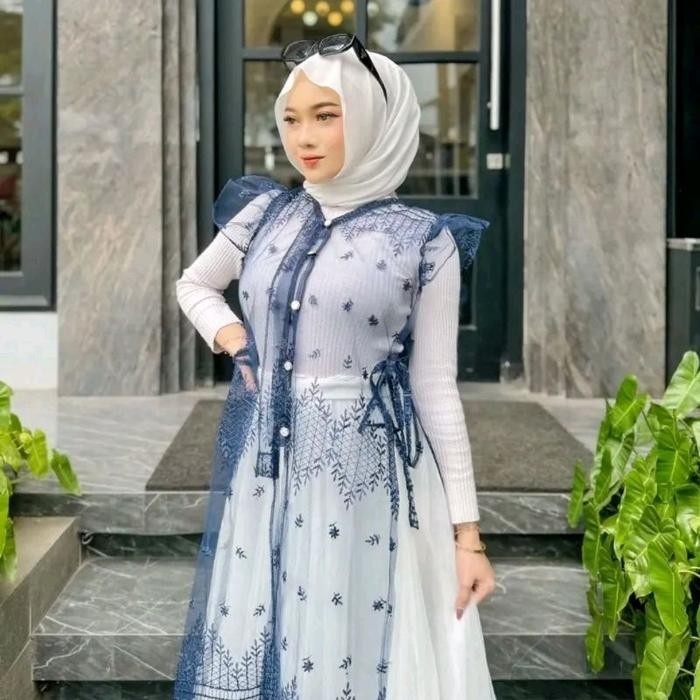 JTTOP" OUTER BROKAT SAPTO KONDANGAN TERBARU 2025 BAJU ATASAN WANITA GAUN PESTA PANJANG DRESS