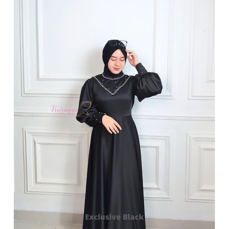 JTTOP" ZAHRA DRESS - GAUN PESTA MUSLIMAH - KONDANGAN - LEBARAN - SATIN - DRESS SATIN