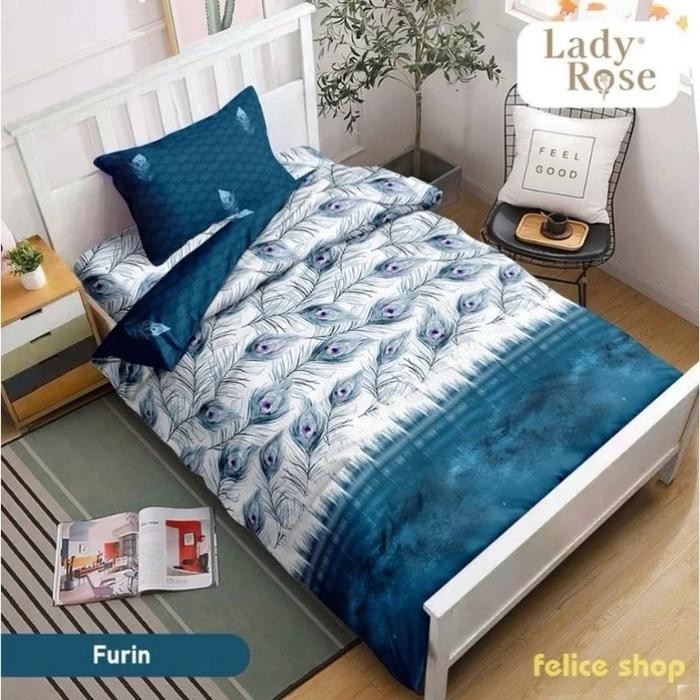bed cover single 120x200 lady rose / satu set bedcover ladyrose single
