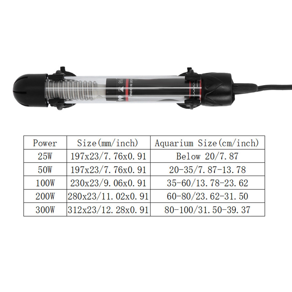 Hx-906 Aquarium Mini Heating Rod Submersible Fish Tank Adjustable Water Heater Submersible Aquarium