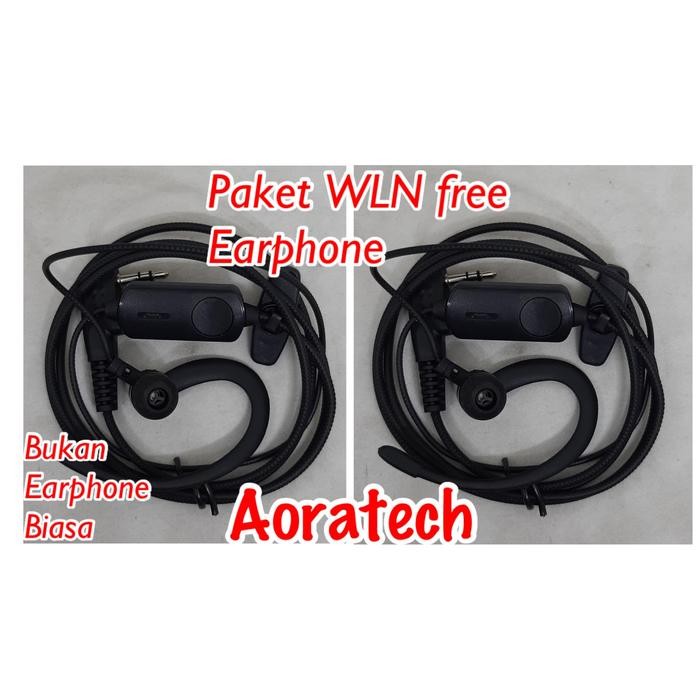 JTTOP" WALKIE TALKIE WLN HT KDC1 RADIO KD C1 (ISI 2PCS) HITAM 888S+EARPHONE