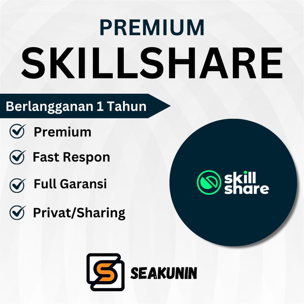 Skillshare Premium 1 Tahun Bergaransi