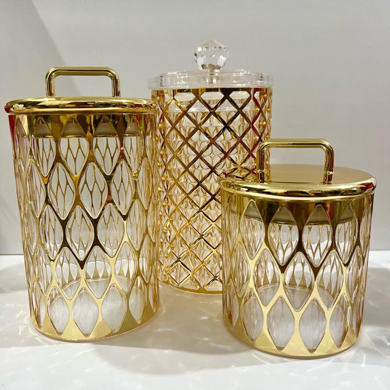 Toples Mewah Toples Gold Toples Aklirik kedap udara gold emas / toples list gold mewah Toples