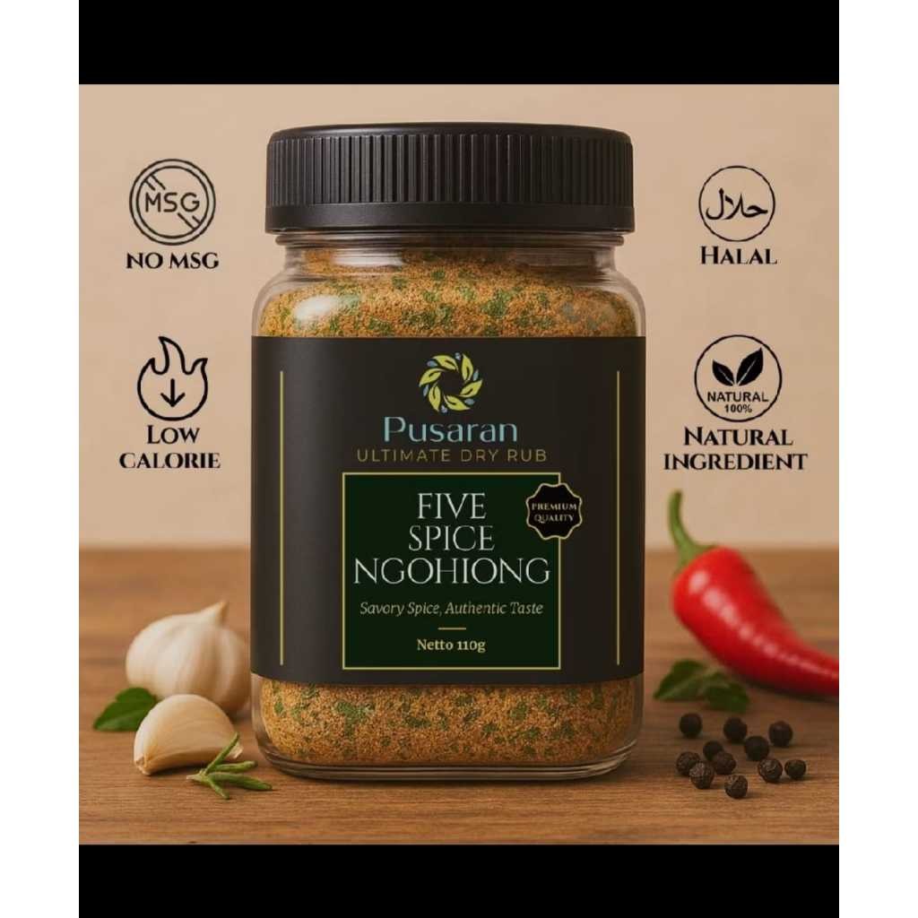 

Konter Makanan Pusaran Rempah Five Spices Ngohiong - Dry Rub Bumbu Marinasi Rendah Kalori Khas Dapur