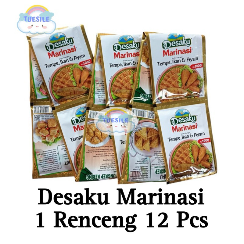 

Konter Makanan Desaku Marinasi Tempe Ikan & Ayam Goreng 1 Renceng Isi 12X15Gr Halal Bpom
