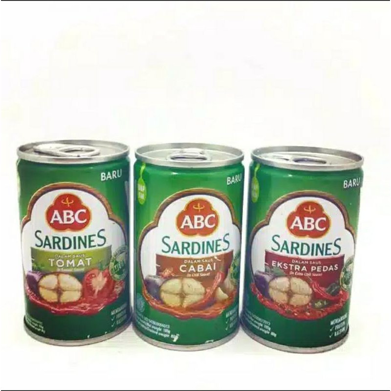 

Konter Makanan Abc Sardines Sarden Abc Tomat/Extra Pedas/Pedas